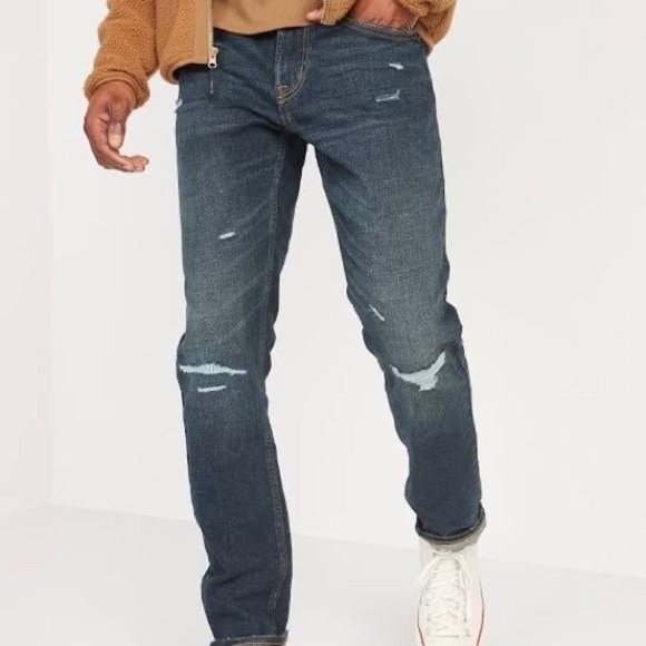 Old Navy Other - Old Navy Men’s Slim Built-In tough/Flex Ripped Jeans for Men size 32 X 30